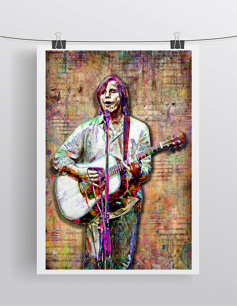 Jackson Browne Poster, Jackson Browne Tribute Fine Art – McQDesign