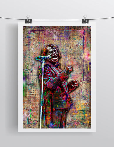 James Brown Poster, James Brown Godfather of Soul Tribute Fine Art Poster