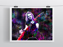 James Hetfield Poster, Metallica Portrait Gift, Metallica Metal Tribute Fine Art