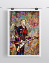 James Hetfield Poster, Metallica Portrait Gift, Metallica Colorful Layered Tribute Fine Art