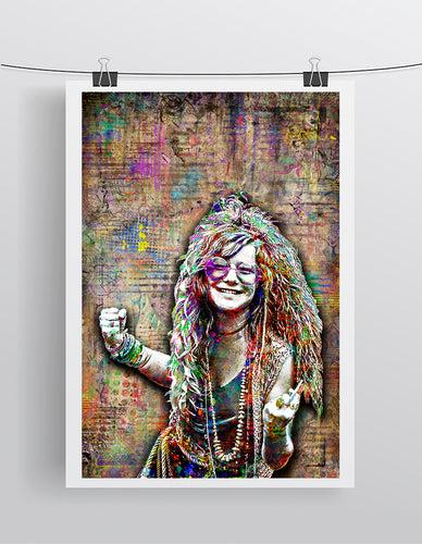 Janis Joplin Poster, Janis Joplin Gift, Janis Joplin 2 Tribute Fine Art