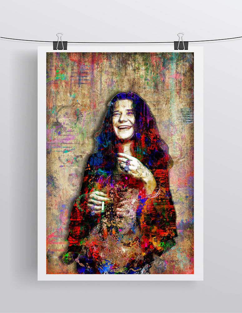 Janis Joplin Poster, Janis Joplin Gift, Janis Joplin Tribute Fine Art ...