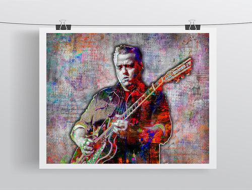 Jason Isbell Poster, Jason Isbell Landscape Gift, Jason Isbell Colorful Layered Tribute Fine Art
