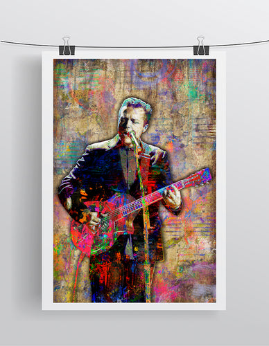 Jason Isbell Poster, Jason Isbell Portrait Gift, Jason Isbell Colorful Layered Tribute Fine Art