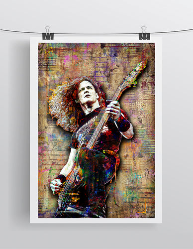 Jason Newsted Metallica Poster,  Metallica Tribute Fine Art Poster
