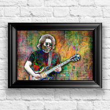 Jerry Garcia Poster, Jerry Garcia Portrait Gift, Grateful Dead Tie Dye Tribute Fine Art
