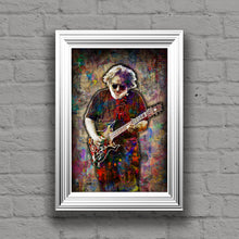 Jerry Garcia Poster, Jerry Garcia Portrait Gift, Grateful Dead Colorful Layered Tribute Fine Art