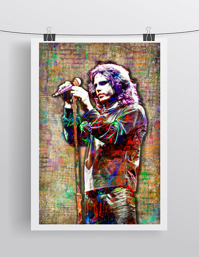 Jim Morrison Poster, Jim Morrison of the Doors Gift, Jim Morrison Colorful Layered Tribute Fine Art