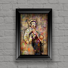 Jimi Hendrix Poster, Jimi Hendrix 2 Gift, Jimi Hendrix Colorful Layered Tribute Fine Art