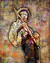 Jimi Hendrix Poster, Jimi Hendrix 2 Gift, Jimi Hendrix Colorful Layered Tribute Fine Art