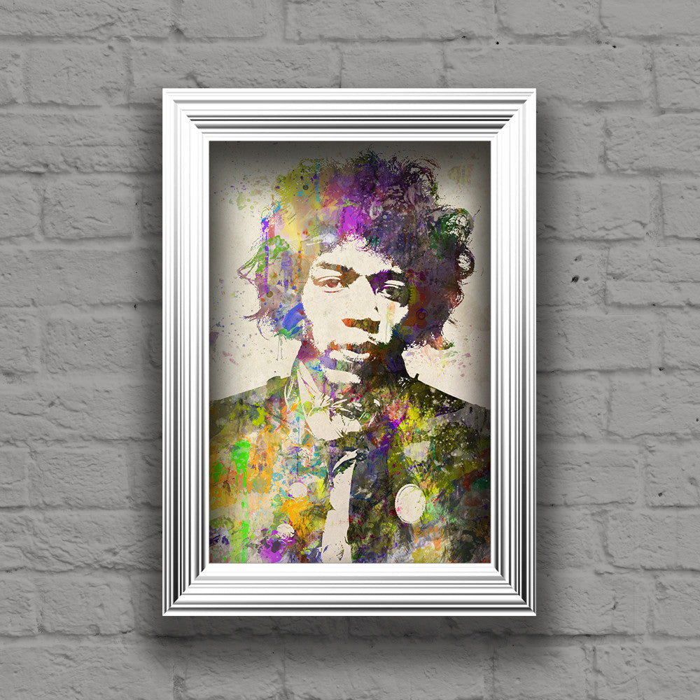 Jimi Hendrix Poster, Jimi Hendrix Gift, Jimi Hendrix Colorful Layered ...