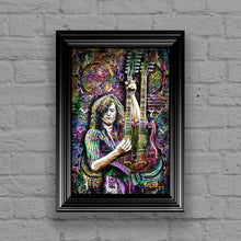 Jimmy Page Poster, Jimmy Page of Led Zeppelin Colorful, Jimmy Page Tribute Fine Art