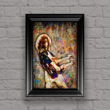 Jimmy Page Poster, Jimmy Page of Led Zeppelin Gift, Jimmy Page Tribute Fine Art