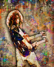 Jimmy Page Poster, Jimmy Page of Led Zeppelin Gift, Jimmy Page Tribute Fine Art