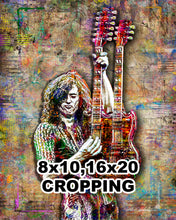 Jimmy Page Poster, Jimmy Page of Led Zeppelin 2, Jimmy Page Tribute Fine Art
