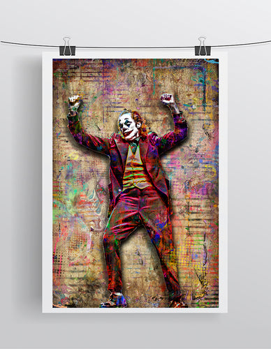 Joaquin Phoenix Joker Poster, The Joker Tribute Fine Art