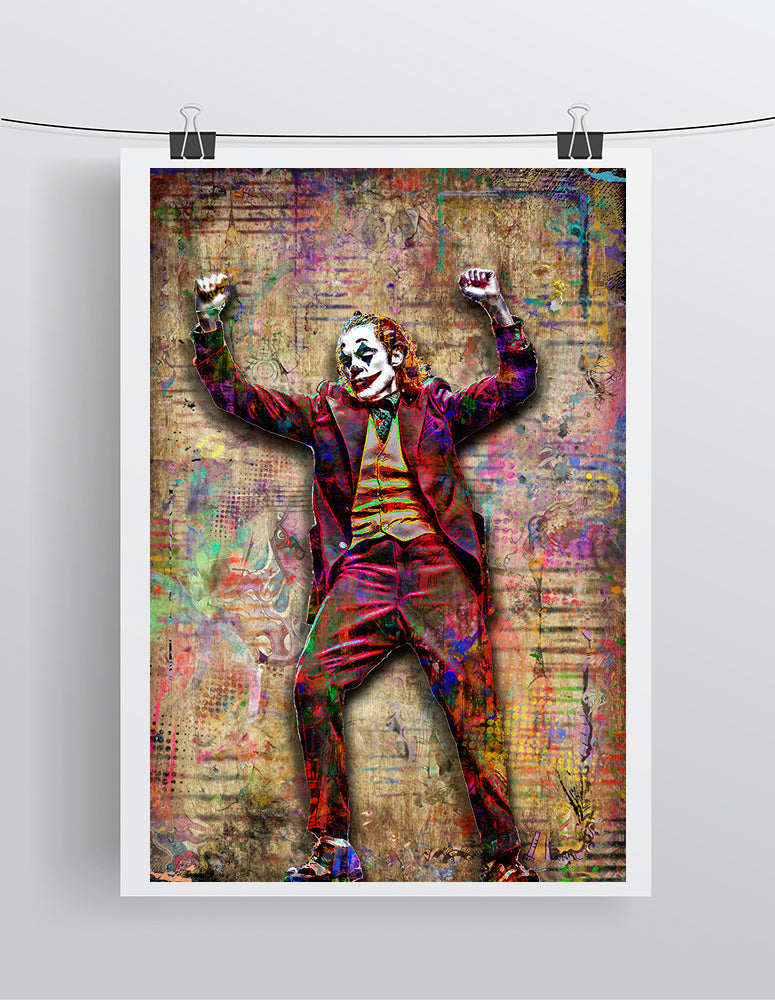 Joaquin Phoenix Joker Poster, The Joker Tribute Fine Art – McQDesign