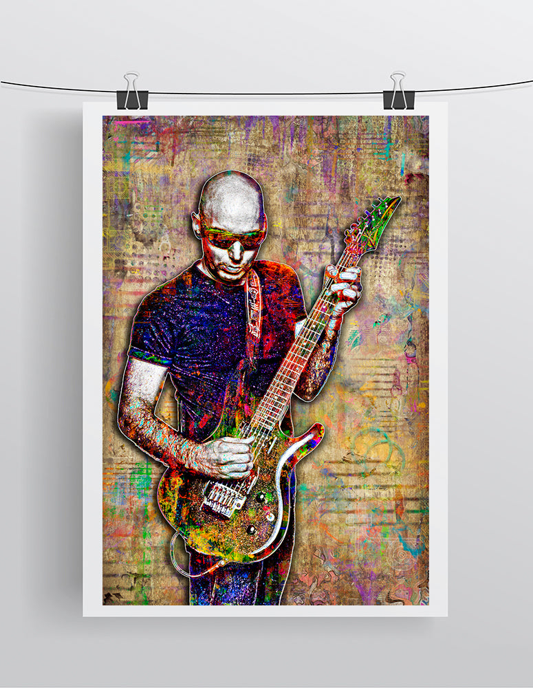 Joe Satriani Poster, Joe Satriani Tribute Fine Art – McQDesign