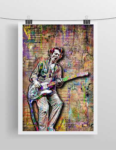 Joe Strummer Poster, The Clash Gift, Strummer Punk Tribute Fine Art