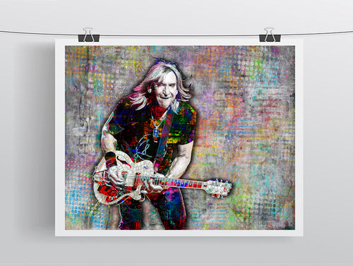 Joe Walsh Poster, Joe Walsh of the Eagles Gift, Joe Walsh Landscape Fine Art