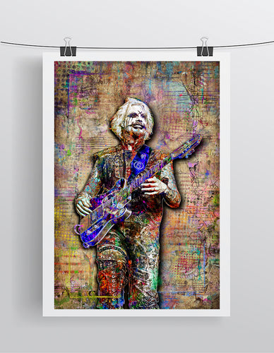John 5 Poster, John 5 Guitar Tribute Fine Art Poster