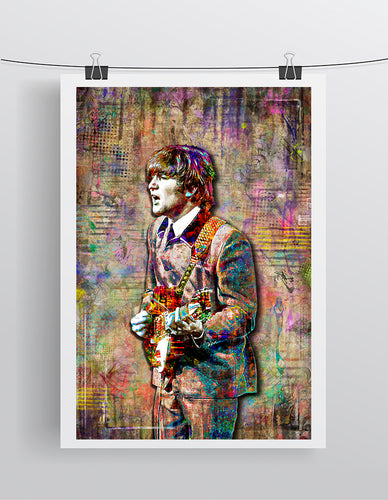 John Lennon Poster, John Lennon of The Beatles 2 Gift, John Lennon Tribute Fine Art