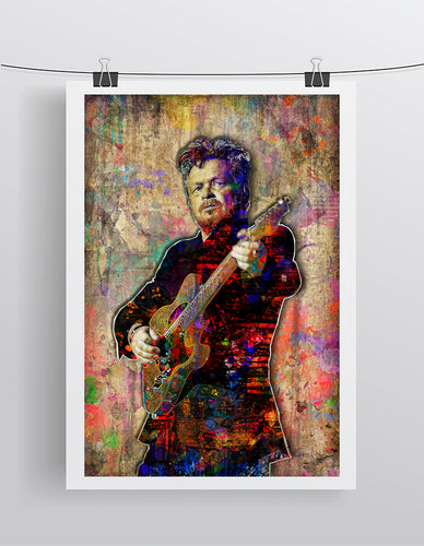 John Mellencamp Poster, John Mellencamp Gift, John Mellencamp Tribute Fine Art