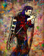 Johnny Cash Poster, Johnny Cash Portrait Gift, Johnny Cash Tribute Fine Art