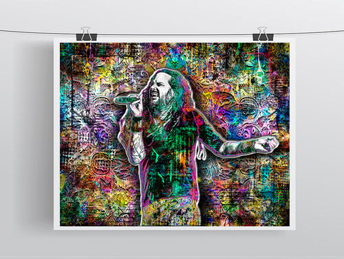 Jonathan Davis of KORN Poster, K.O.R.N. Colorful Print Gift, Korn Tribute Fine Art