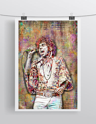 Josh Kiszka Poster, Greta Van Fleet Portrait Gift, Greta Van Fleet Tribute Fine Art