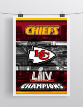 Kansas City Chiefs Super Bowl Championship Poster, Kansas City Chiefs Skyline Poster