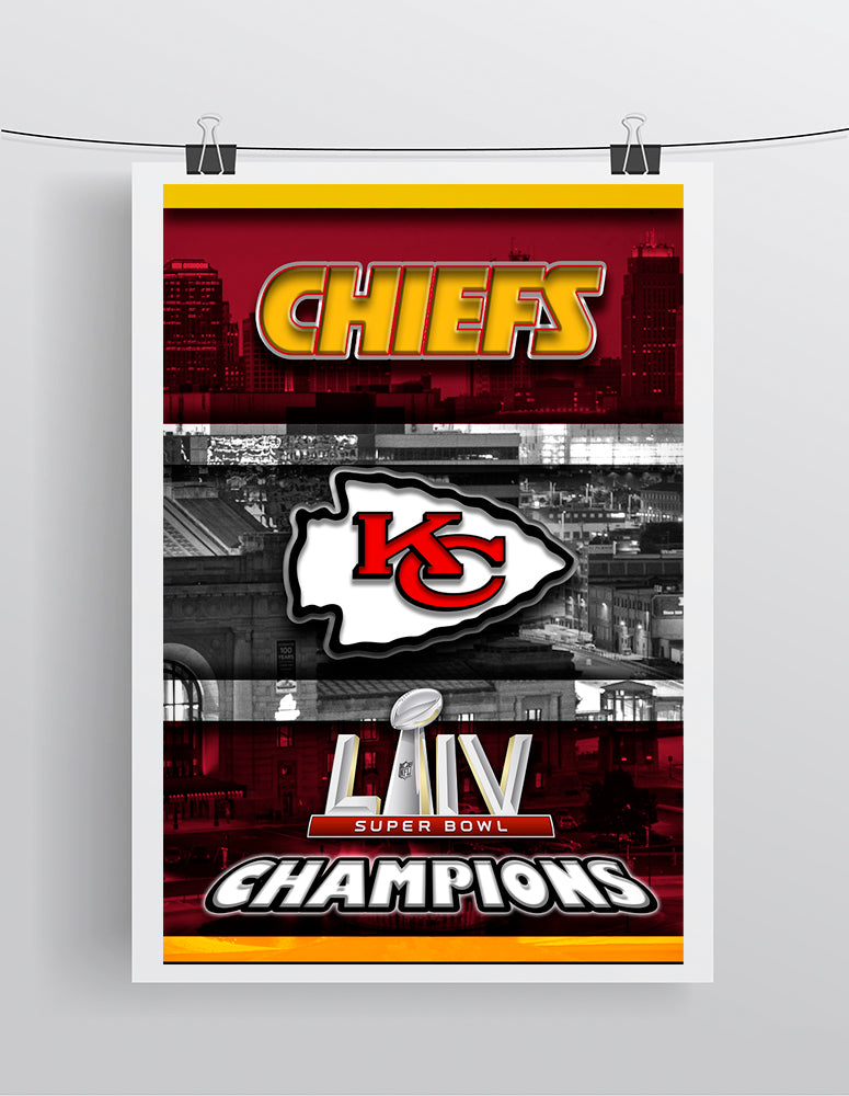 Kansas City Chiefs Super Bowl Championship Poster, Kansas City Chiefs –  McQDesign