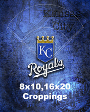 Kansas City Royals Poster, Kansas City Royals Artwork Gift, KC Royals Layered Man Cave Art