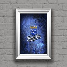 Kansas City Royals Poster, Kansas City Royals Artwork Gift, KC Royals Layered Man Cave Art
