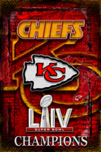 Kansas City Chiefs Super Bowl Championship Poster, Kansas City Chiefs Artwork Chiefs NFL Man Cave Gift