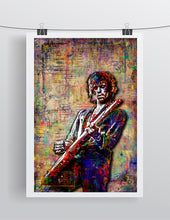 Keith Richards Rolling Stones Poster, Keith Richards 1970s Print Fine Art