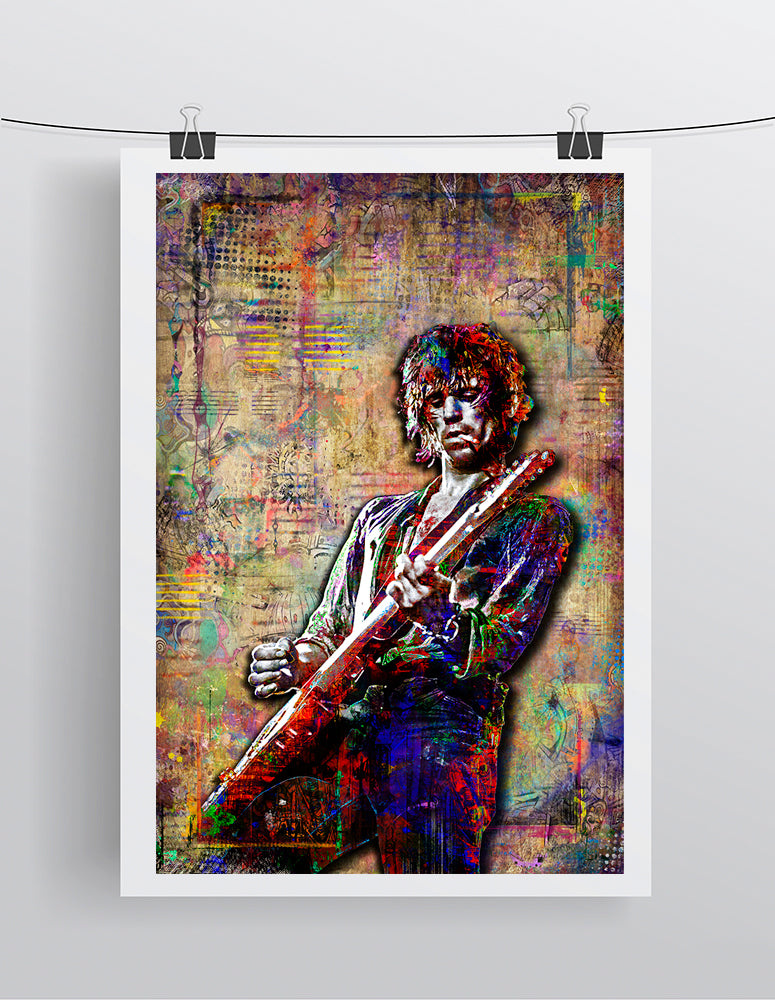 Keith Richards Rolling Stones poster 1983 ORIGINAL approx 20 x 28