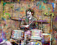 Keith Moon The Who Poster, Keith Moon The Who Drummer Tribute Fine Art