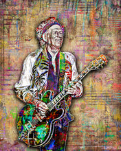 Keith Richards Poster, Rolling Stones & Keith Richards 2 Tribute Fine Art