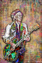 Keith Richards Poster, Rolling Stones & Keith Richards 2 Tribute Fine Art
