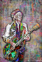 Keith Richards Grey Poster, Rolling Stones & Keith Richards 2 Tribute Fine Art
