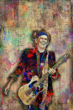 Keith Richards Poster, Rolling Stones Gift, Keith Richards  Tribute Fine Art