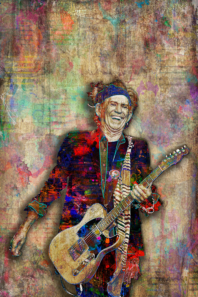 Punt Vloeibaar barrière Keith Richards Poster, Rolling Stones Gift, Keith Richards Tribute Fin –  McQDesign
