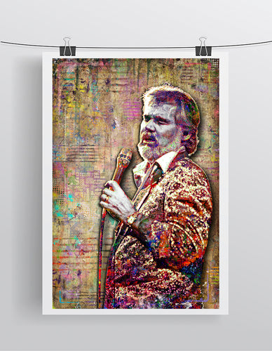 Kenny Rogers Poster, Kenny Rogers Tribute Fine Art
