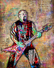 Slayer Poster, Kerry King of Slayer Portrait Gift, Slayer Colorful Layered Tribute Fine Art