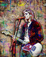 Kurt Cobain Poster,  Kurt Cobain and Nirvana 4 Tribute Fine Art