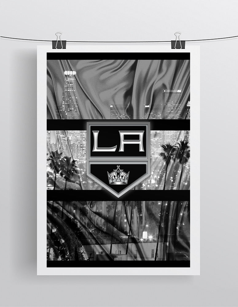 Los Angeles Kings Poster, LA Kings Hockey Print, Los Angeles Kings Man Cave Art, LA Kings