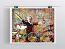 Lars Ulrich Poster, Metallica Portrait Gift, Metallica Colorful Layered Tribute Fine Art