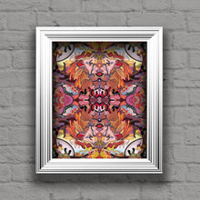 Contemporary Modern Art, Lion of The Red Waste Art Gift, Modern Colorful African Lion Art