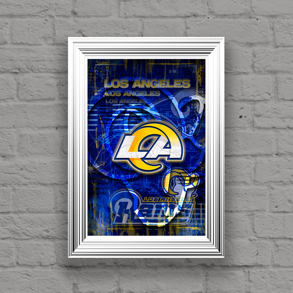 Los Angeles Rams Football Poster, LA Rams Print, RAMS NFL Gift – McQDesign